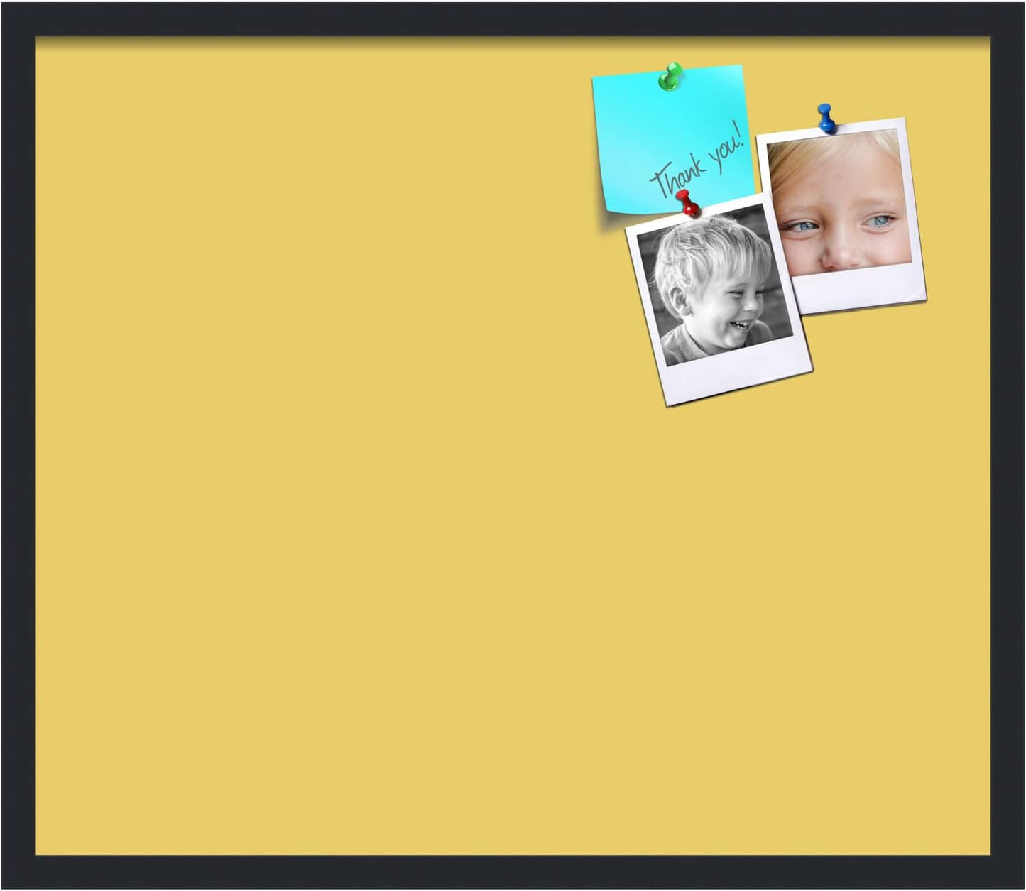 PinPix 28x24 Inch Cork Bulletin Board. This Decorative Framed Pin Board Comes with Honey Pastel Design and a Satin Black Frame. Ideal for Home Office Decor or Message Board (PinPix-1810)