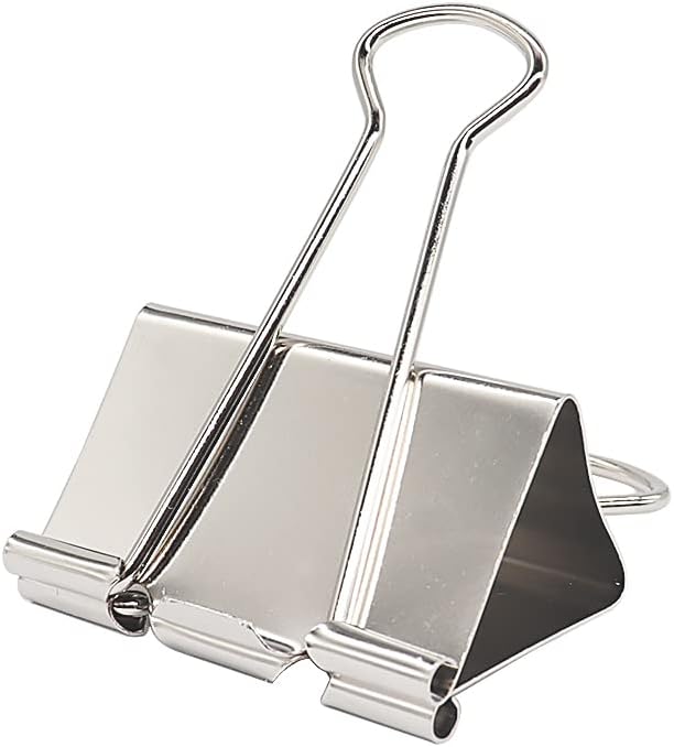 Extra Large Binder Clips 2 Inch (6 Pack), Paper Clamps for Office and School, Silver