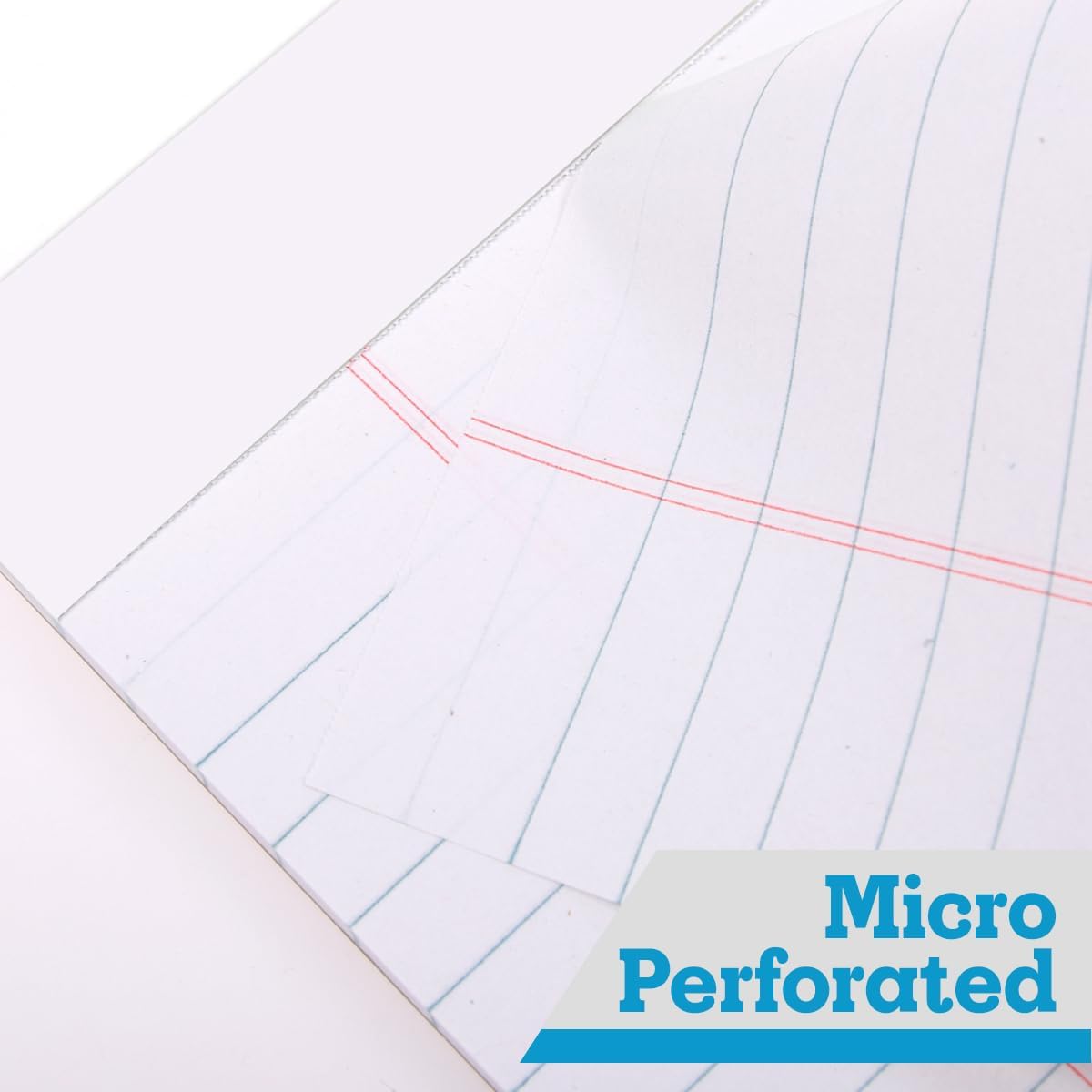 KAISA Legal Pads Note Pads 8.5"x14" Wide Ruled, 50 sheets Perforated Writing Pad, White Pack of 72 Pads, Made In The USA.