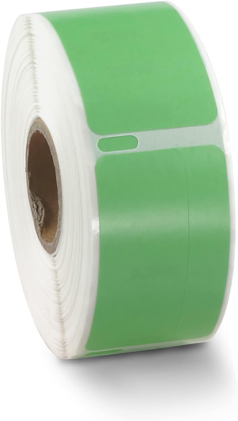 BETCKEY Colored Labels Compatible with Dymo 30330 (3/4" x 2") Small Multipurpose Labels, Compatible for Dymo LabelWriter Thermal 450, 4XL & Zebra Desktop Printers [2 Rolls, Green]