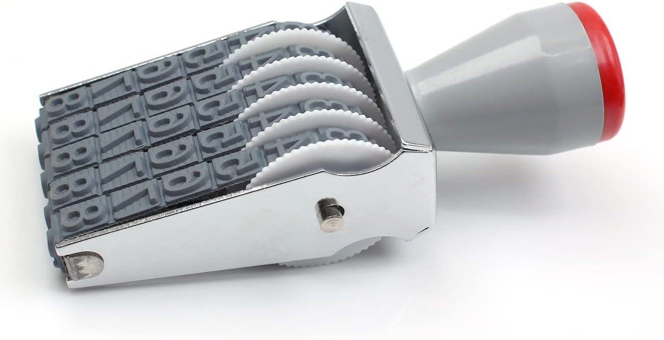 5 Digit Number Stamp,Rubber Rotating Stamps, Office Stamp,Multifunction DIY Scrapbooking Roller Writing Paper Date Stamps