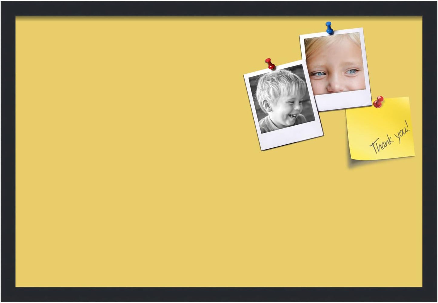 PinPix 27x18 Inch Cork Bulletin Board. This Decorative Framed Pin Board Comes with Honey Pastel Design and a Satin Black Frame. Ideal for Home Office Decor or Message Board (PinPix-1810)