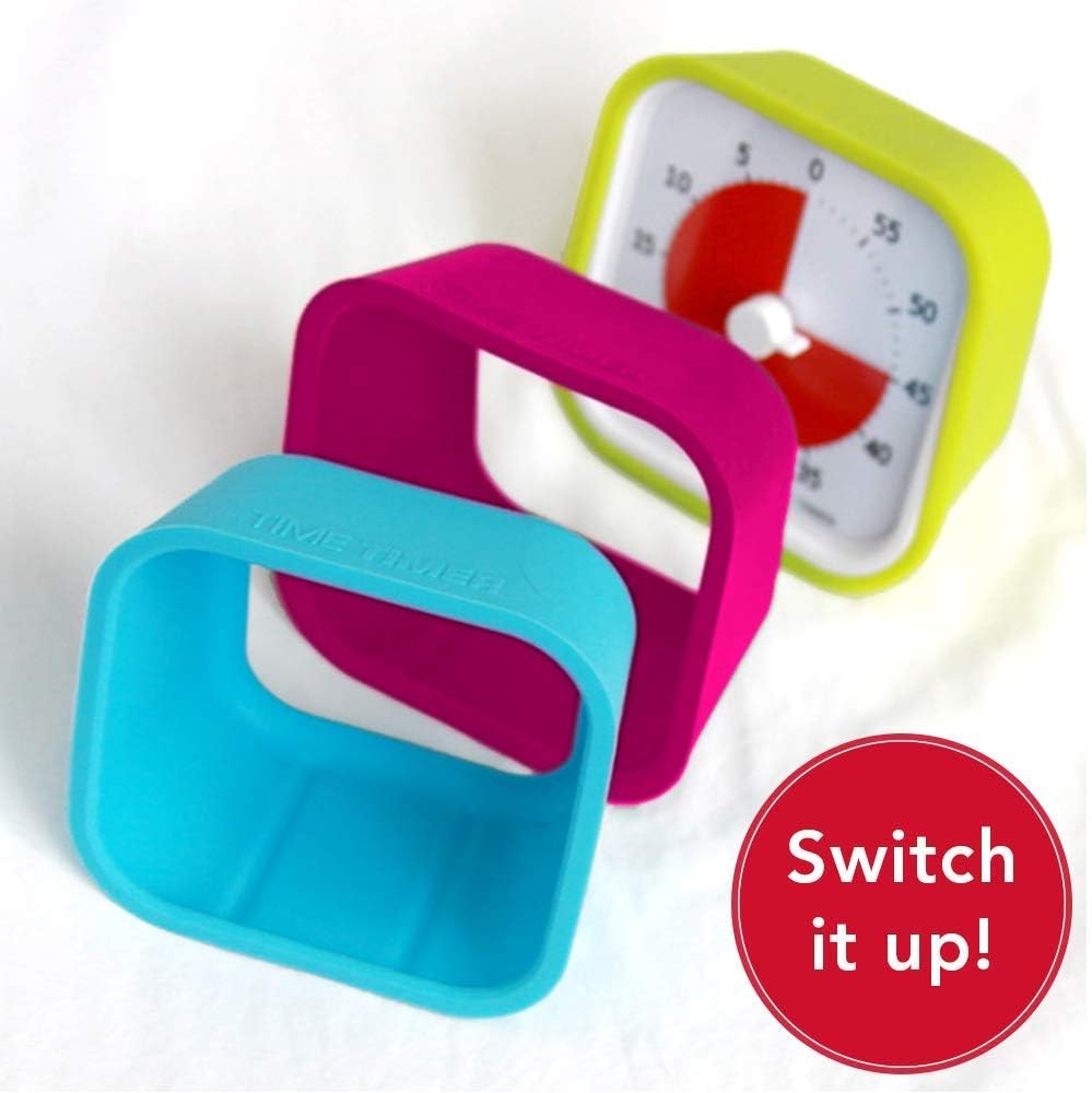 TIME TIMER 60 Minute MOD Education Edition ⁠— Visual Timer for Kids Classroom Learning, Elementary Teachers Desk Clock, Homeschool Study Tool and Office Meetings with Silent Operation (Lime Green)