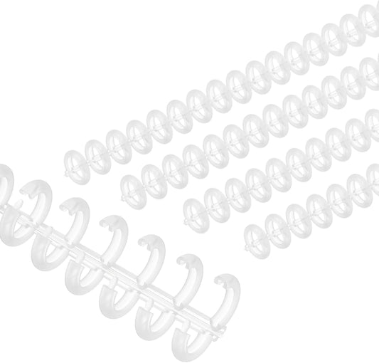 PATIKIL 8.5mm(0.3") Spiral Binder Ring,10 Pcs 30 Rings 25 Sheet Capacity Comb Binding Spines for Binding Paper Sheets Notebook Calendar Picture Album, Clear