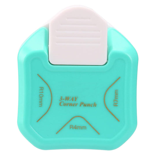 LOONENG 3 Way Round Corner Punch, 4mm, 7mm, 10mm 3 in 1 Corner Cutter for Paper Crafts, Laminator, Cardstock, DIY Projects, Photocards, Card Making and Scrapbooking