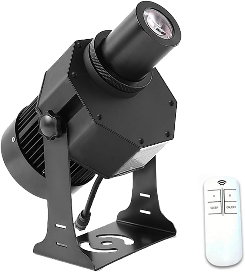 150W LED Logo GOBO Projector Ip67 Waterproof DJ Effect Light Including Free Custom Glass GOBO to Project Image for Hotel Company Store Wedding Advertising Indoor and Outdoor Use (150W)