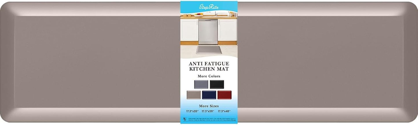 4/5 Inch Thick Kitchen Mat Anti Fatigue Mat Kitchen Rugs Kitchen Decor Non-Slip, Stain Resistant, Waterproof Kitchen Mats Desk Mat for Kitchen, Office, Workshop, Khaki, 17'' x 60''