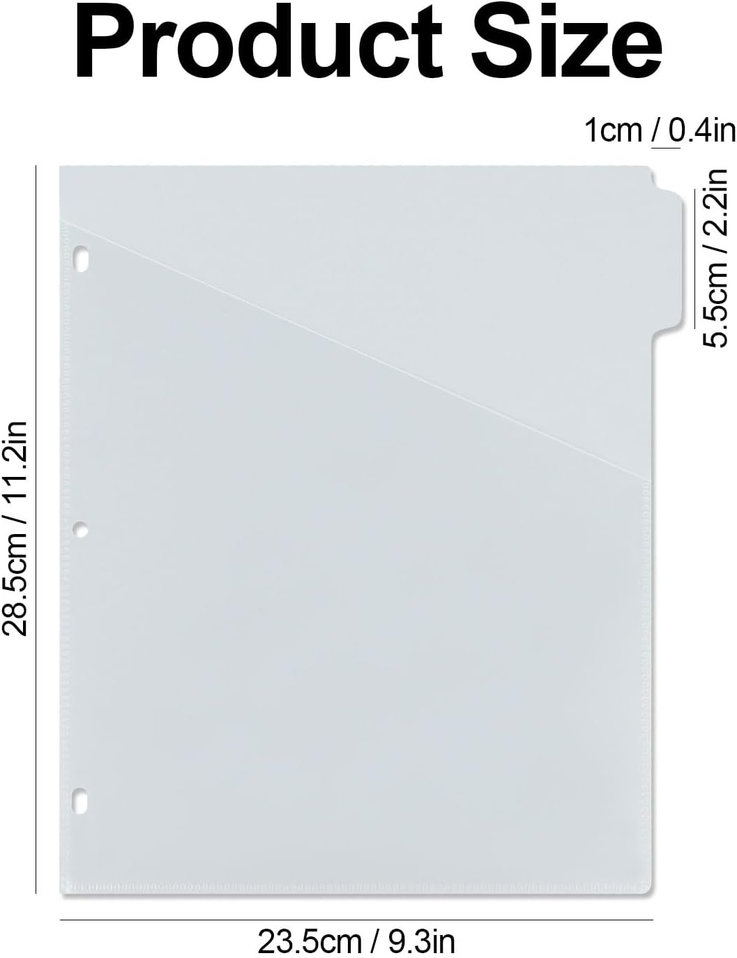 5 tab dividers for 3 Ring Binder with Pockets, Plastic Dividers with Clear Front Pocket, 5-tab Index Dividers with 3 Holes Punched for School & Office Supplies (Grey)