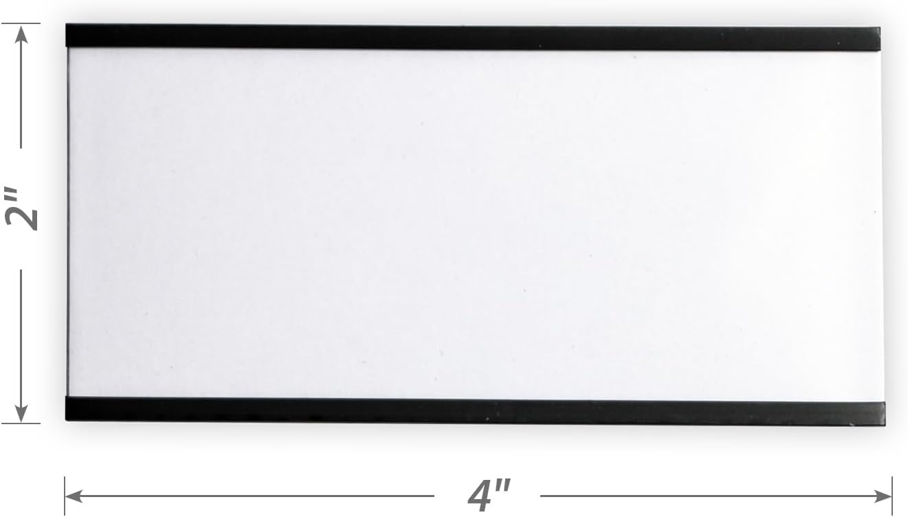 SmartSign Magnetic 'C' Channel Label Holders | 2" x 4", Pack of 10