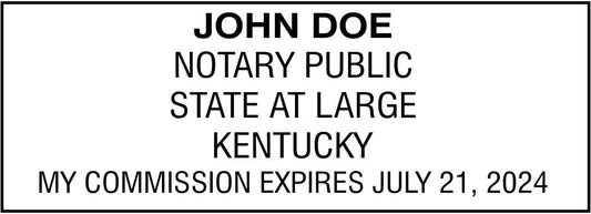 Kentucky Rectangular Notary Stamp | Official State Notary Stamp | Official Seals | Meets State Specifications (Kentucky, Rectangular Stamp)