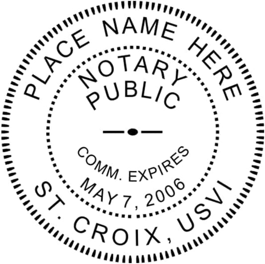 U.S. Virgin Islands Round Notary Embosser | Official State Embosser | Official Seals | Meets State Specifications (Virgin Islands, Round Embosser)