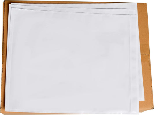 100 PCS 9.5"x 12" Clear Self-Adhesive Packing List Envelopes - Fit 8.5x11 inch Letter - Shipping/Mailing Pouch Enclosed Bags for Packing Slips Invoice Label