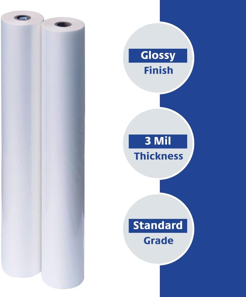 TruLam - 2 Rolls Standard Gloss 3 Mil 25 in. x 250 ft. x 1 in. Core Laminating Film