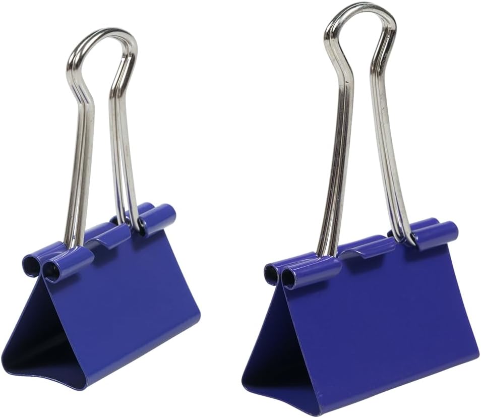 JAM PAPER Colorful Binder Clips Assortment - Medium & Large Size - Purple Binderclips - 27 Clips/Pack