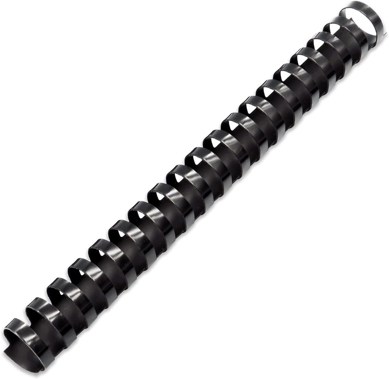 Binditek 50 Pack Plastic Binding Comb Spines, 1 Inch Diameter, 225 Sheet Capacity, 19 Ring, for Letter Size, Black, for Students and Coworkers