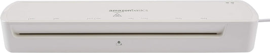Amazon Basics 12-Inch Thermal Laminator Machine, Easy to Use for Home Office or School, 12-Inch, White