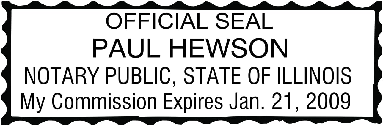 Notary Stamp Seal Ink Personalized Self Inking Stamp Custom Stamp Rubber Stamp Trodat 4913 Self Ink Notary Stamp - 7/8" x 2-3/8" Impression Area