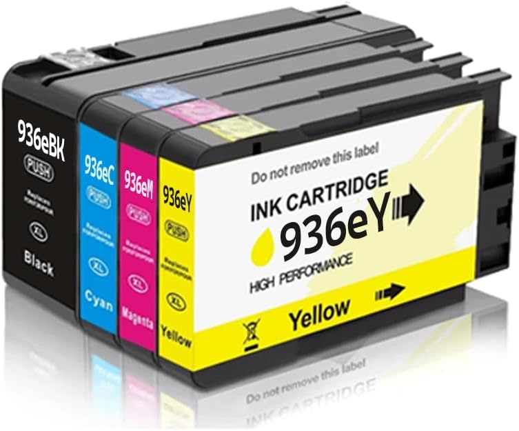 936E 936XL 936 Ink Cartridges Combo Pack Replacement for HP 936E 936XL Ink Cartridges Combo Pack for OfficeJet Pro 9120e 9125e 9730e 9130 9135e 9122e 9128e 9110b 9120b 9130b 9130e Printers, 4 Pack