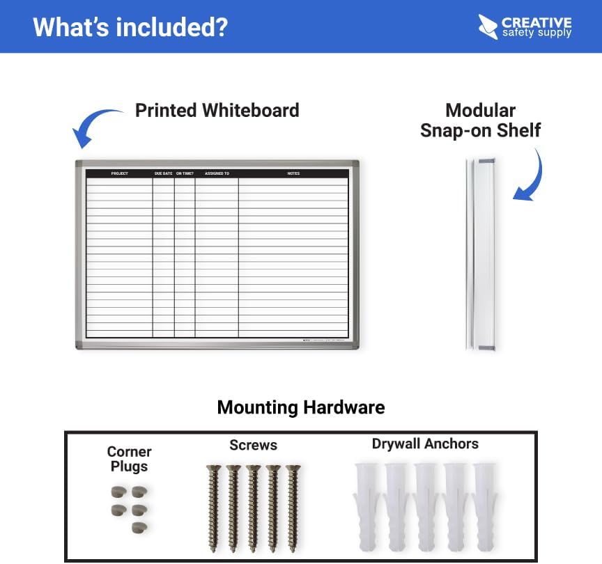 Project Planning Dry-Erase Whiteboard 48" x 36"