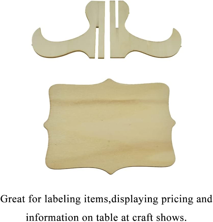 HAHIYO Mini Blackboards Chalkboard Signs with Wood Easels Support Easy Set up Smooth Even Surface Easy Write and Clean Stand Not Fall Over for Food Wedding Buffet Memo 12PCS