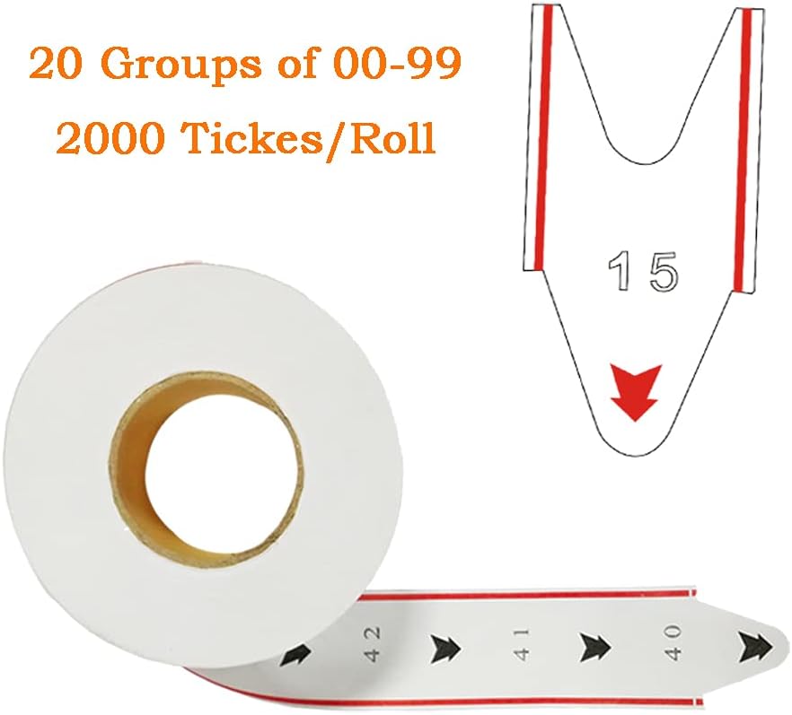 2 Digit Take A Number System Ticket Dispenser with Counter Stand and 1 Roll Take a Number Tickets 2000 Tickets for Queue Call System