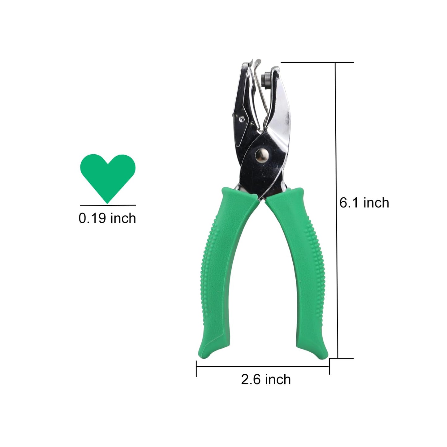 1/4 Inch Heart Shaped Hole Puncher, Handheld Single Hole Paper Punch, One Hole Paper Punch for DIY Craft Paper Scrapbook Puncher Hand Tool