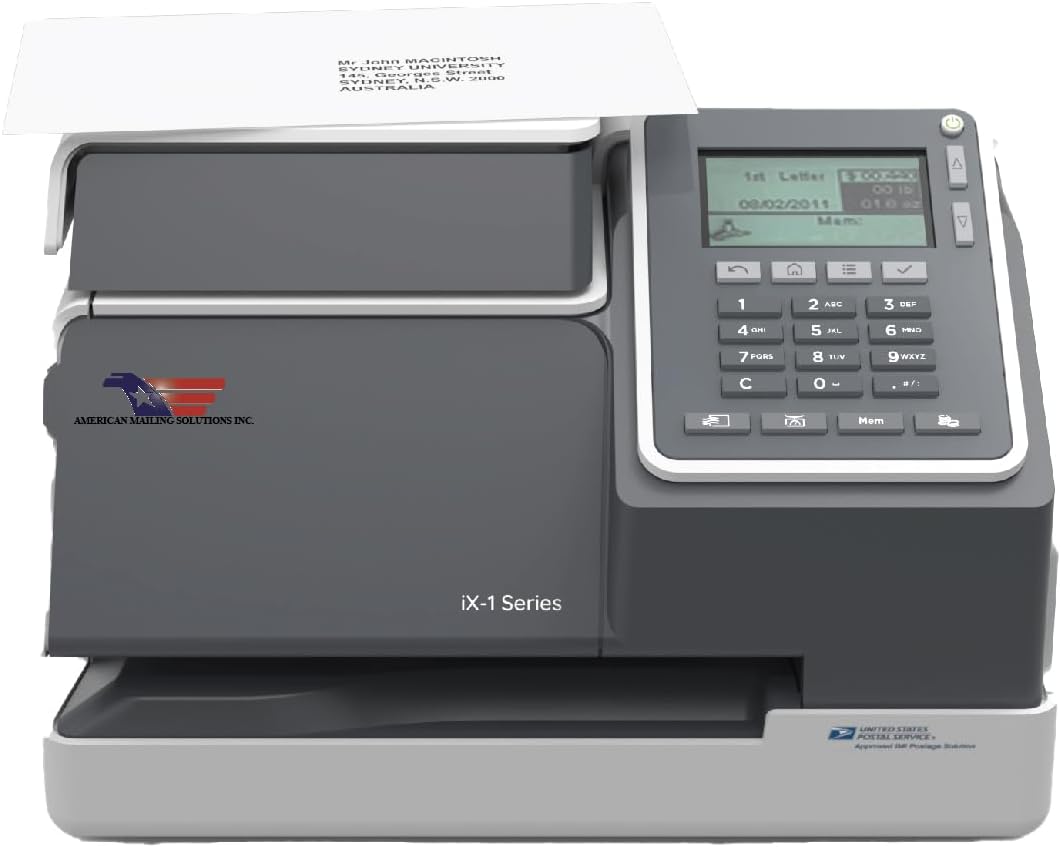 AMERICAN MAILING SOLUTIONS INC. | 2-Pack | Quadient IXINK1 Replacement Ink Cartridge for iX-1 Series Postage Meter