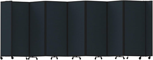 Versare Room Divider 360 Portable Wall Partition | Folding Panels | Large Freestanding Divider | Locking Wheels | Temporary Room Separator