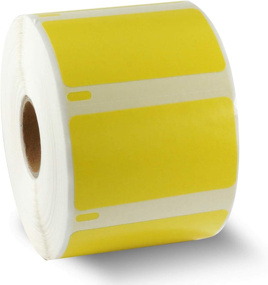 BETCKEY - Compatible DYMO 30334 (2-1/4" x 1-1/4") Medium Multipurpose Barcode & FNSKU Labels - Compatible with Rollo, DYMO Labelwriter 450, 4XL & Zebra Desktop Printers[1000 Labels, Yellow]