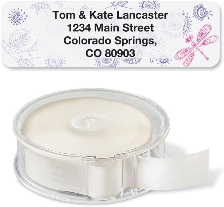 Colorful Images Flower Garden Rolled Personalized Return Address Mailing Labels with Dispenser, Customize with Name & Shipping Address, 500 ¾” x 2½” Self Adhesive, Easy Peel Label Roll