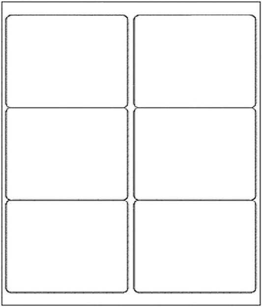 9527 Product 6 up 3-1/3 X 4 Sticker Labels Shipping Address Labels for Laser/Ink Jet Printer,200 Sheets,Total 1200 Labels