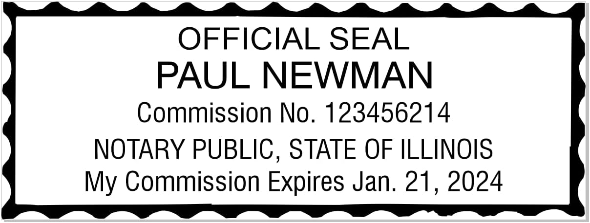 Illinois Rectangular Notary Stamp | Official State Notary Stamp | Official Seals | Meets State Specifications (Illinois, Rectangular Stamp)