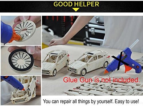 TrendBox Pack of 100 Clear 7mmx270mm - Hot Melt Glue Sticks Strips Melting Adhesive for Handmade Craft DIY Home Office Project Craftwork Fix & Repairs