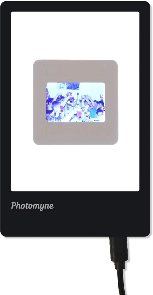 Photomyne A7 Mini Light Pad Backlight Portable Hands-Free Ultra-Thin Ultimate Brightness for Supporting Photo Slides and Film Negative Scanning (Includes USB-C Adapter) - Black (Small)