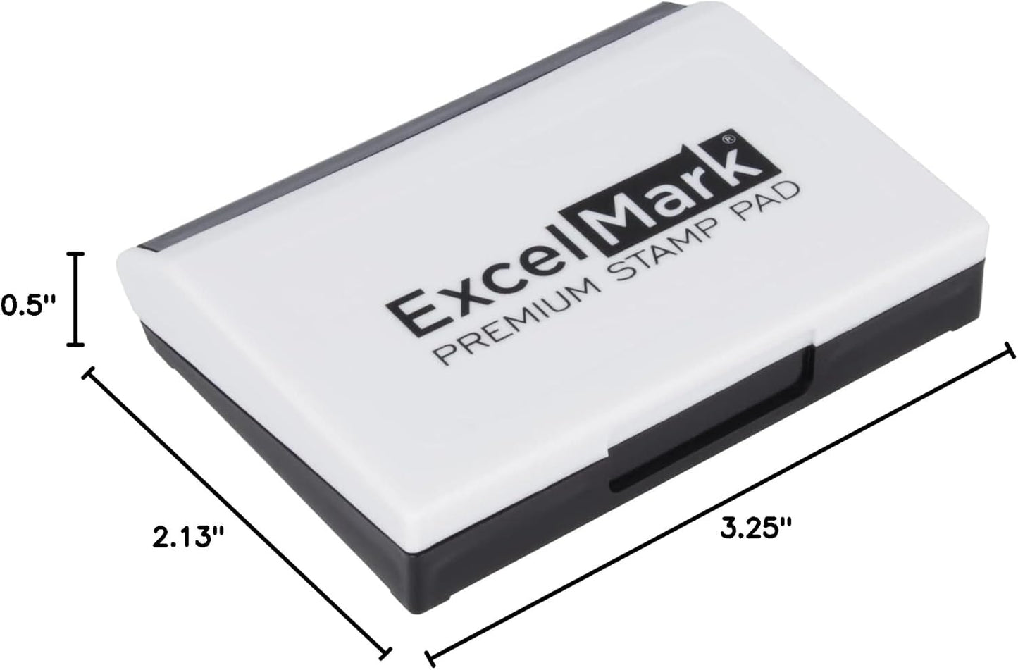 ExcelMark Ink Pad for Rubber Stamps 1-7/8"by 3-1/8"- Black