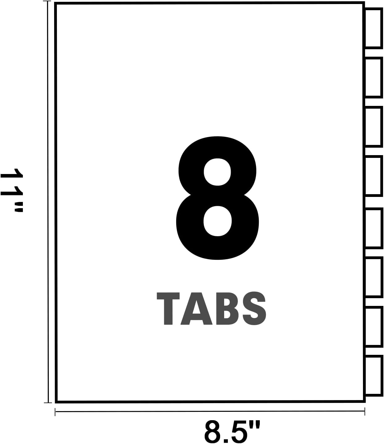 Binder Divider, PANDRI 120 Pack Binder Index Dividers with 8 Insertable Multicolor Big Tabs, Letter Size Paper Binder Divider for School Office Home Business
