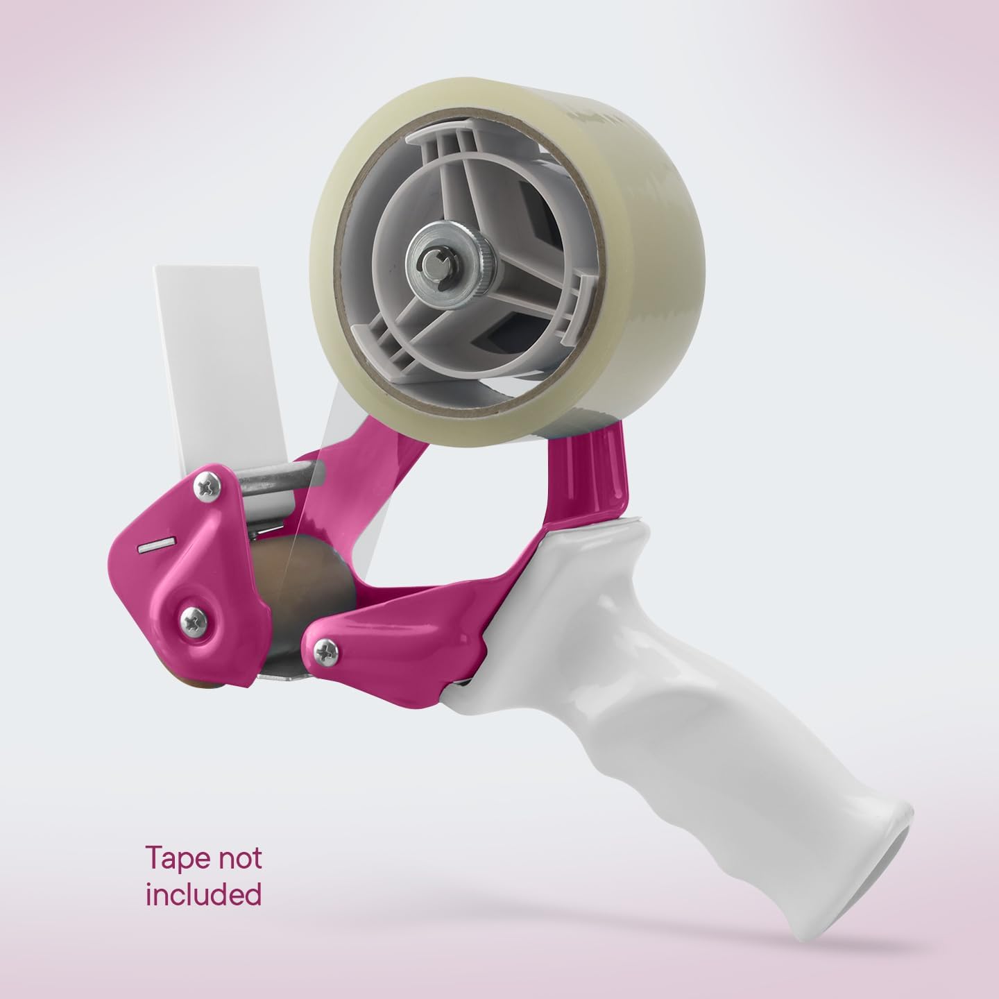 Heavy Duty Metal Frame Tape Gun - 3" Core with Special Ergonomic Handle - Packing Tape Dispenser with Premium Tempered Steel Blade for 2" Tape Rolls