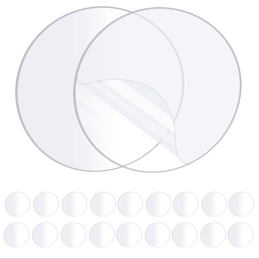 20PCS Heavy Duty Double Sided Adhesive Mounting Circle Tape- Waterproof,Strong Adhesion,Clear, High Strength,No Residue Removability for Hanging,Wall Mounting, Home Decor,Adhesive for Shower