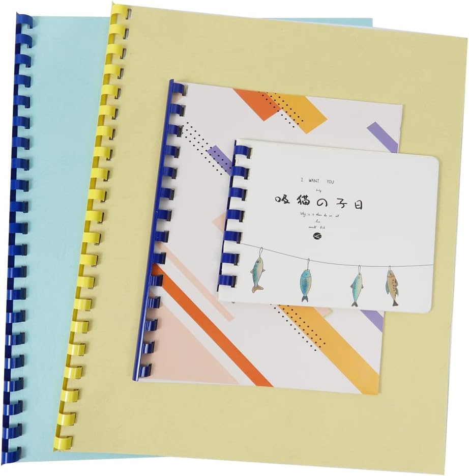 Rayson CR-12-100-M Plastic Binding Combs 1/2in. 21-Ring, 90-Sheet Capacity, Colorful Comb Binding Spines, Max. Binding A4 Size Paper (8.3"×11.7"), Box of 100