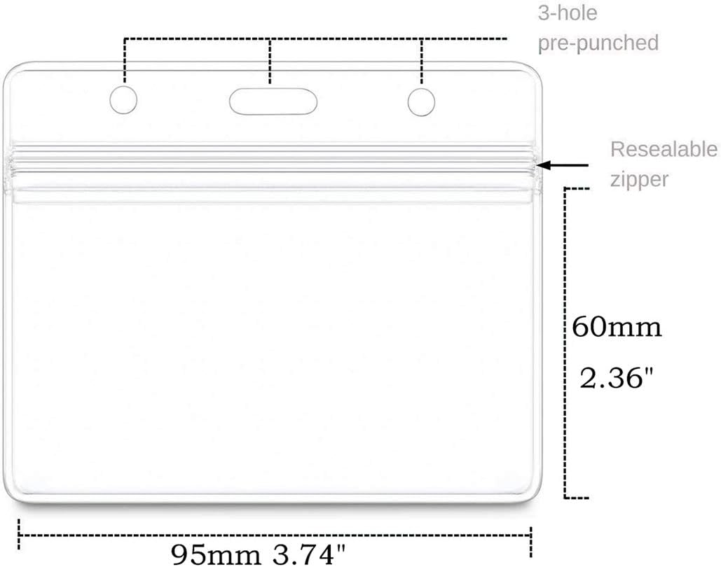 Lanyards with Id Holder Name Badges Name tag Badge Holders with Neck Red Lanyard Swivel J-Hook Clip Waterproof Nametags Protectors Nurse School Kids 50 Pack