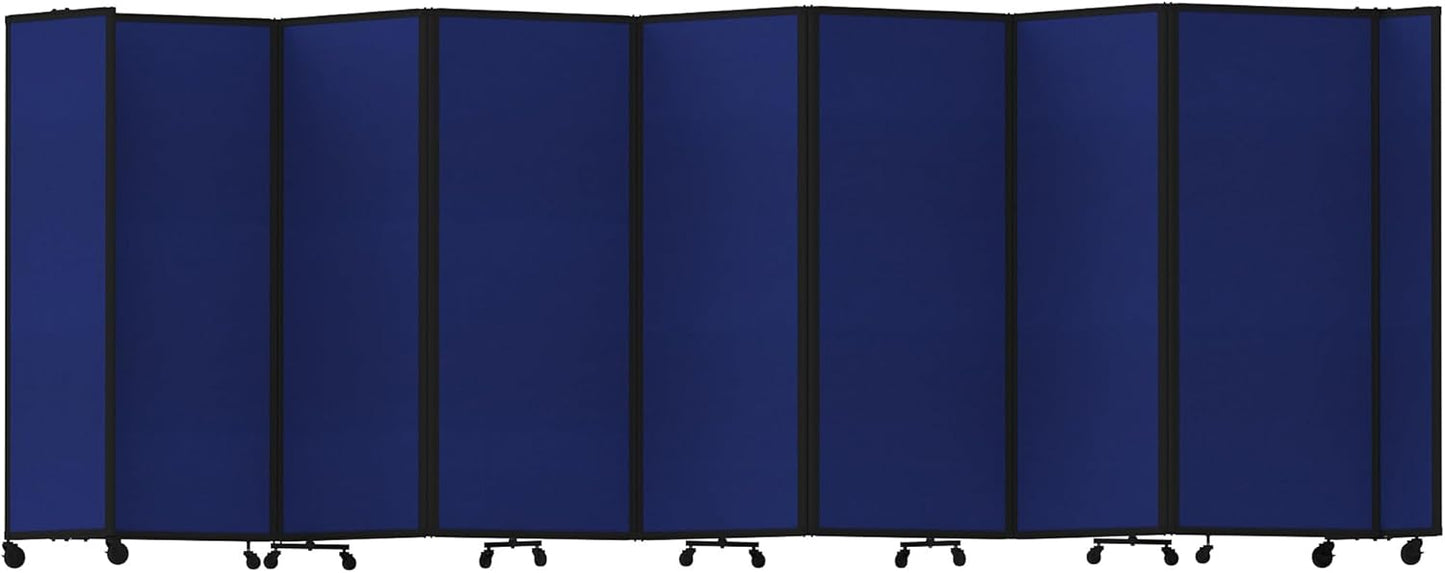 Versare Room Divider 360 Portable Wall Partition | Folding Panels | Large Freestanding Divider | Locking Wheels | Temporary Room Separator