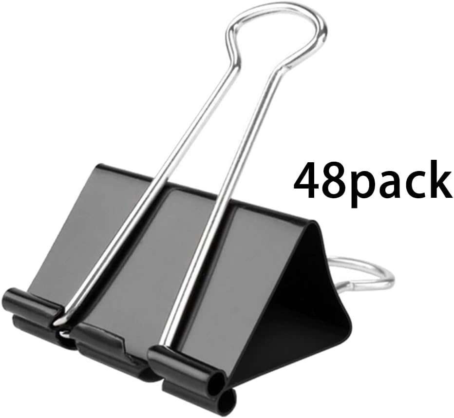 48Pack Large Binder Clips for Office Home 1.6 inch