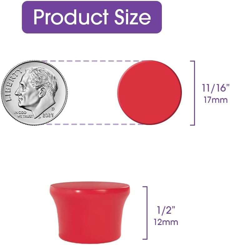 Extra Strong Magnets for Whiteboard, Glassboard and Fridge (Yellow, 8 Pack, Small). N54 Neodymium Rare Earth Heavy Duty Magnets for Home and Office Supplies.