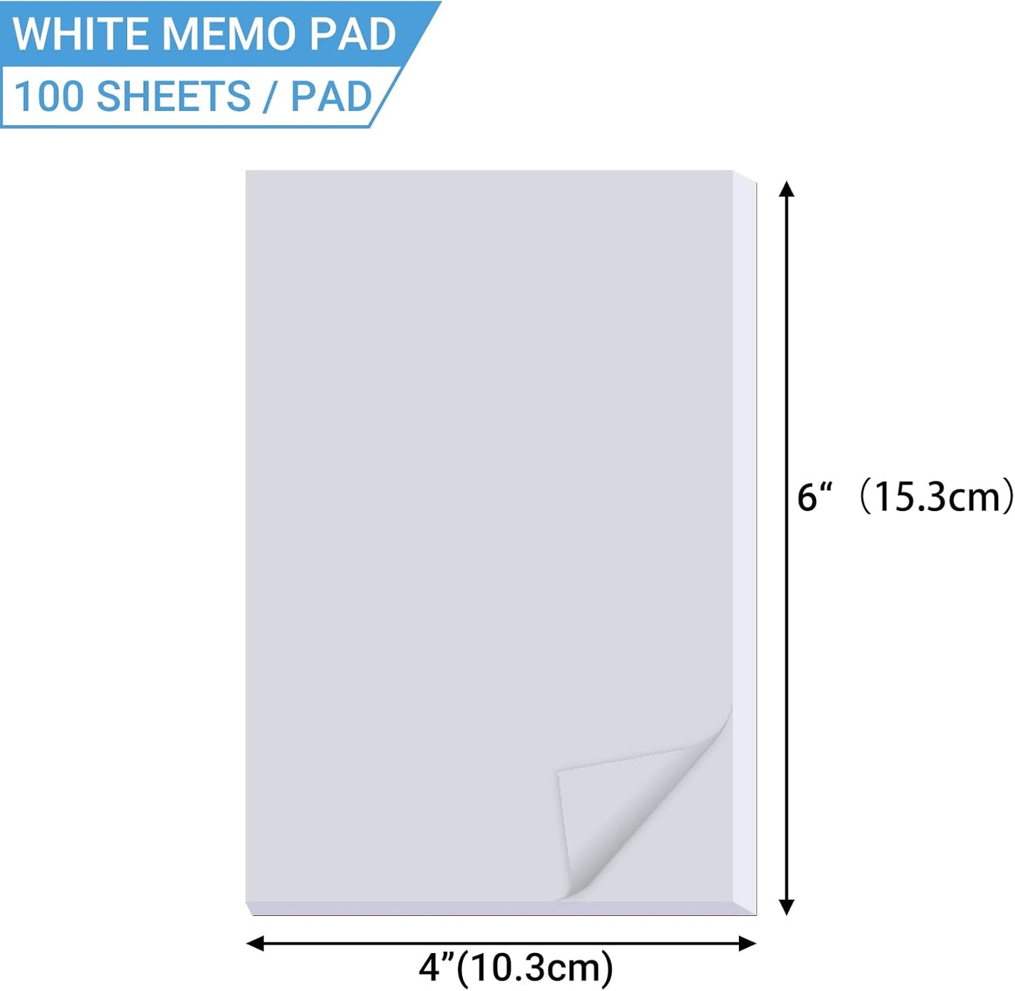 20 Pack Note Pads Memo Pads 4”x6”- 100 Sheets Each Paper Notepads- Small Memo Scratch Pad Writing pads To Do Grocery List