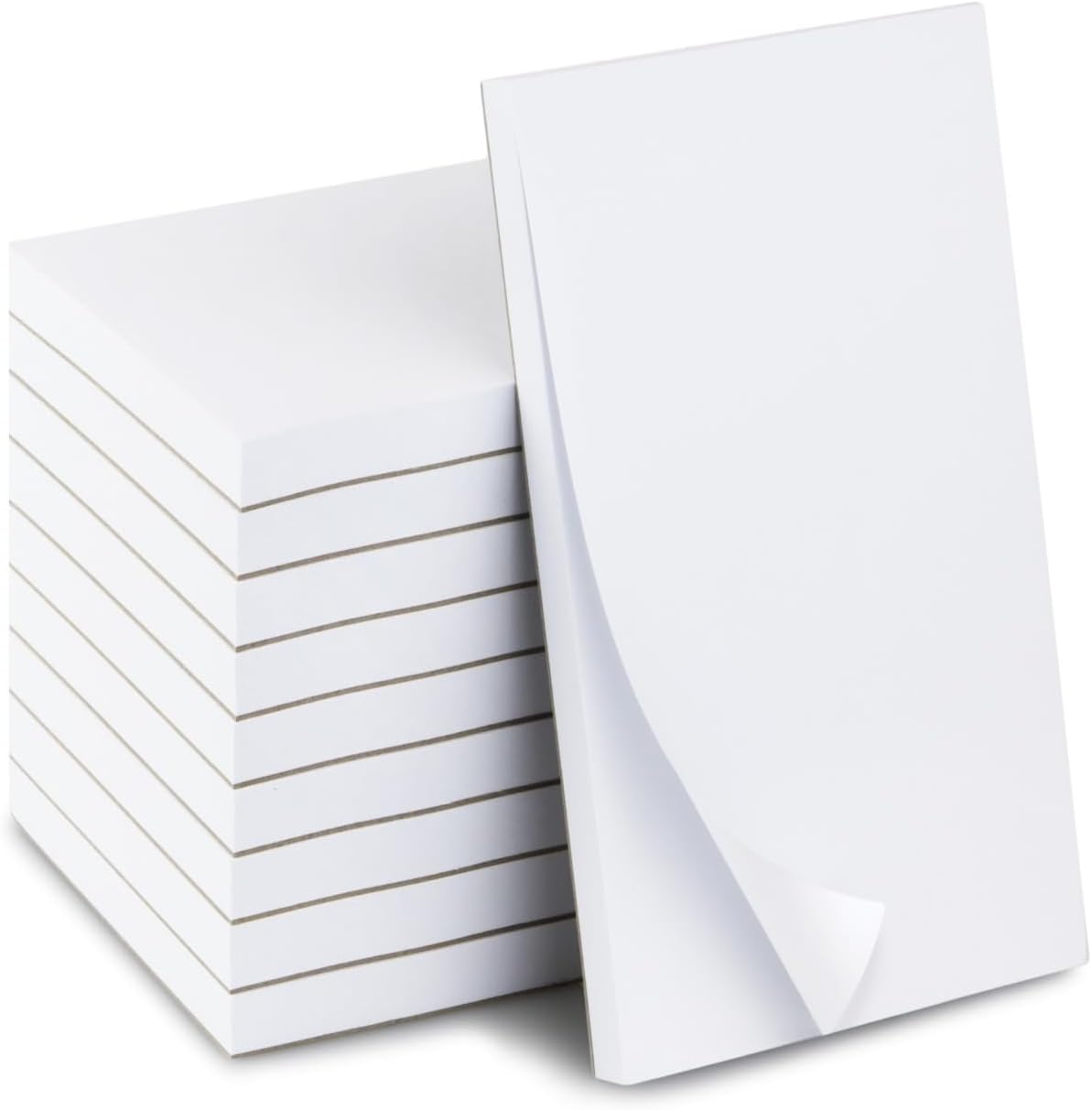 10 Pack Note Pads 3x5 | 100 Sheets Per Memo Pad | Server Note Pads | Scratch Pads for Writing | White Blank Notepads in Bulk | Small Notepad | Paper Pads for To Do Grocery List