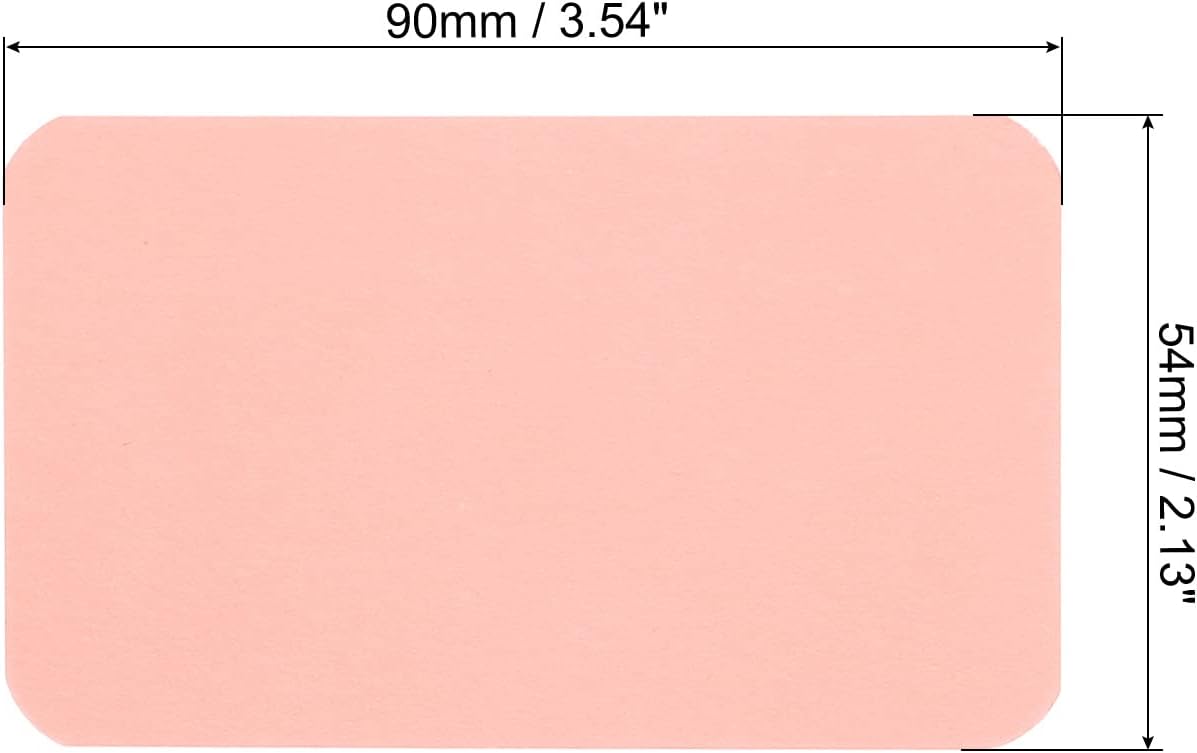 PATIKIL 3.5" x 2" Blank Paper Business Cards, 100 Pack Small Index Flash Cards Words Message Note Card Mini Paper Tags for DIY Gift Craft Scrapbooking, Pink