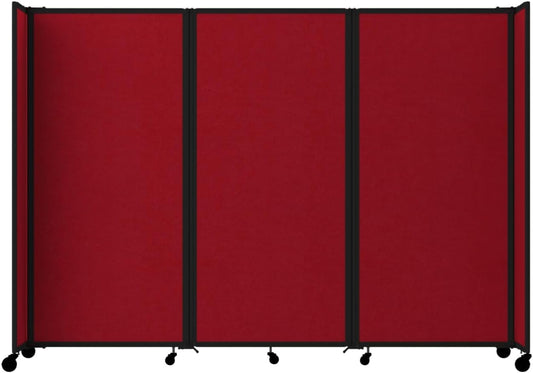Versare Room Divider 360 Portable Wall Partition | Folding Panels | Large Freestanding Divider | Locking Wheels | Temporary Room Separator
