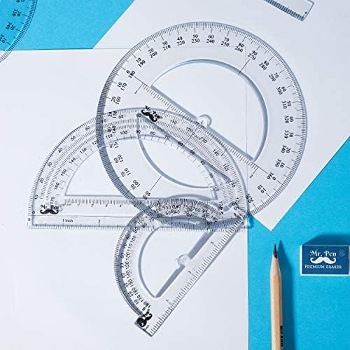 Mr. Pen- Protractor, 9 Pc Protractor Set, Drafting Tools, Math Geometry Set