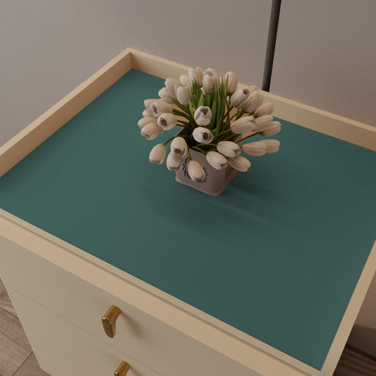 Night Stand Cover for Top - Small Table Cover Used for Bedside Table Waterproof and Easy to Clean Good Flatness Nightstand Protector Top (Aqua Blue+Gray 15.75x23.6)