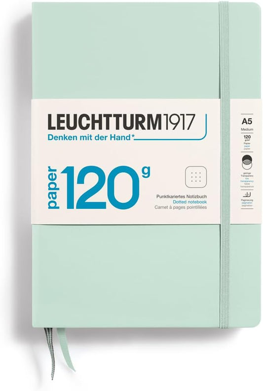 LEUCHTTURM1917 - 120G Special Edition - Medium A5 Dotted Hardcover Notebook (Mint) - 203 Numbered Pages with 120gsm Paper